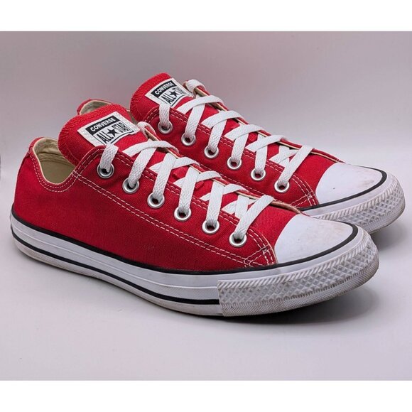 Converse Chuck Taylor All Star Varsity Red Low Top Sneakers Sz Women's 9 Men’s 7 - Picture 1 of 7
